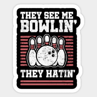 Funny Bowling and Rap Music Parody: They See Me Bowlin' Sticker